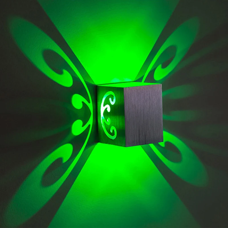 3 Вт светодиодный настенный светильник с бабочкой на поверхности современный