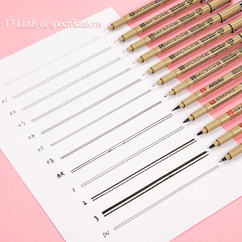 SAKURA Pigma Micron ручка черная Водонепроницаемая ручной работы эскиз рисование