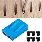 Practical Blue Inclined Hole Locator Pockethole Jig Cross Screw Driver Woodworking Tool Kit Power Tools Portable 15 7pcs