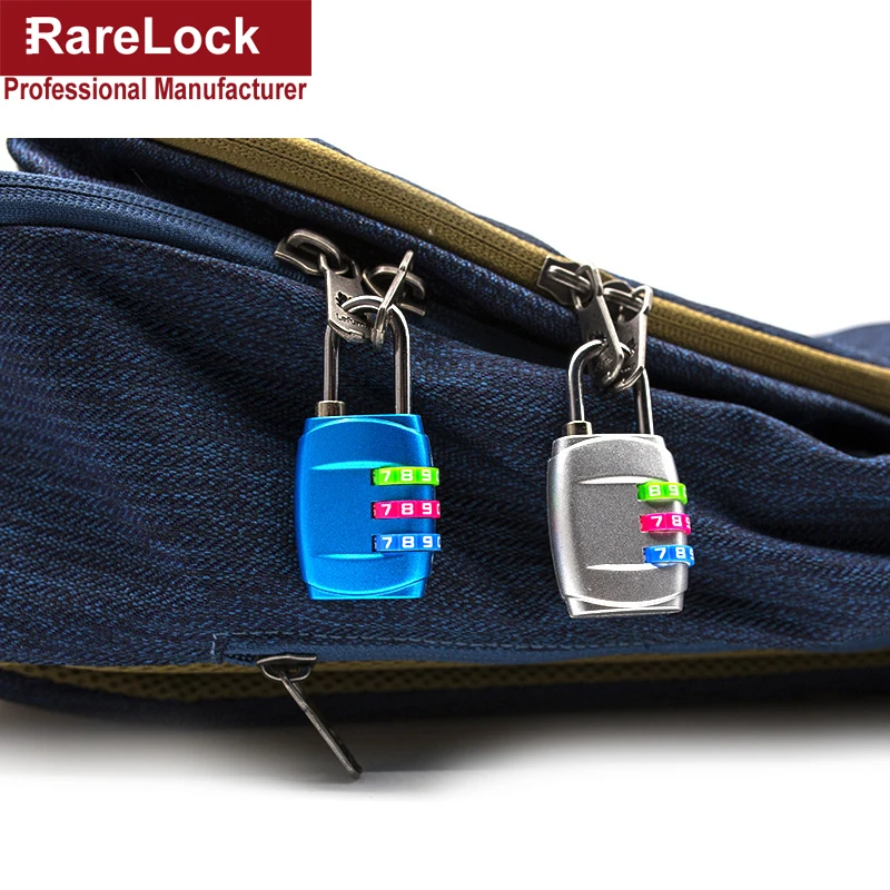 Rarelock 61*30 мм комбинированный безопасный кодовый замок висячий замок для багажа сумка на молнии рюкзак сумка чемодан ящик шкаф замки