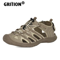 grition women sandals non slip breathable summer outdoor trekking shoes flats sport beach sandals toe box wide new plus szie 41