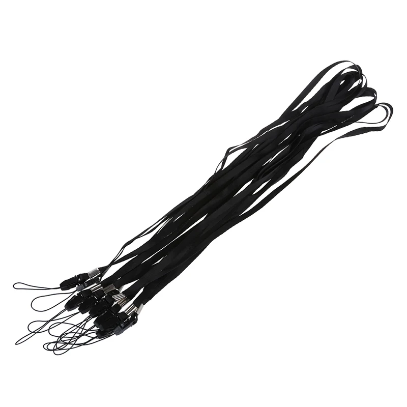 10х черный ремешок на шею для идентификационных карт бирок телефонов камер