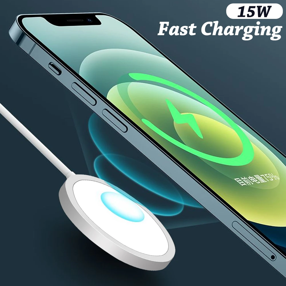 

Original 15W Magnetic Wireless Charger For iPhone 12 Pro Max Mini Qi Fast Charger for iPhone 12 USB C 20W PD Adapter Magsafing