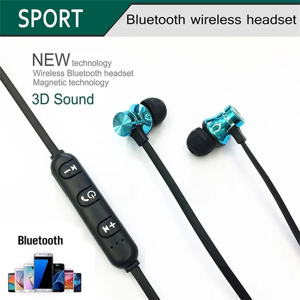 Магнитные Беспроводные стереонаушники Bluetooth 4 2 спортивные наушники с