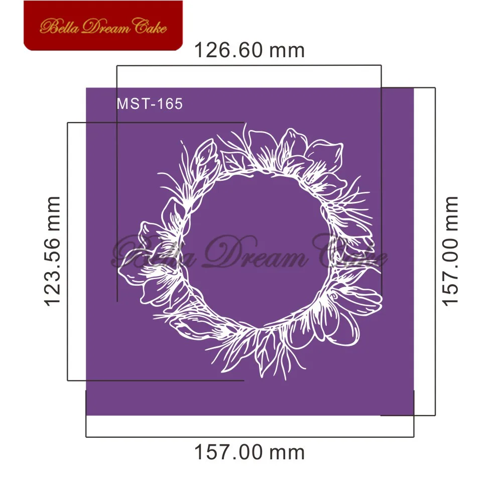 Цветочные кольца сетчатые трафареты рамка дизайн Женская ткань форма для торта