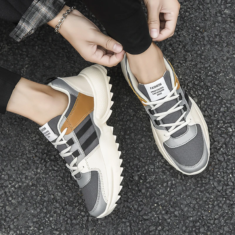 

Trampki Meskie Sport Shoes For Men Leather Sneakers Sneakers-men Zapatillas Verano Breathable White Mens Hombre Casual