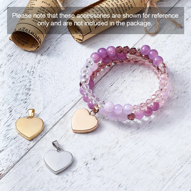 10 шт. в форме сердца модные 304 Нержавеющая сталь штамповки Пустой тег Кулоны из