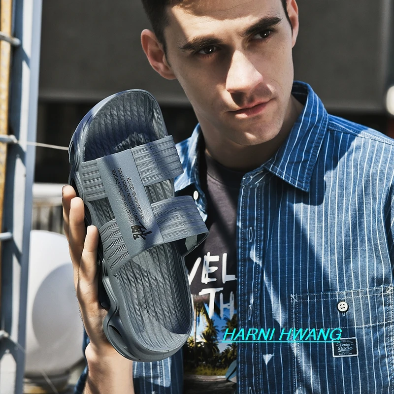 

Summer Men's Fashion Trendy Mop Sandals And Slippers Comfortable Wear-resistant Non-slip Flip Flops Outdoor Beach Slippers
