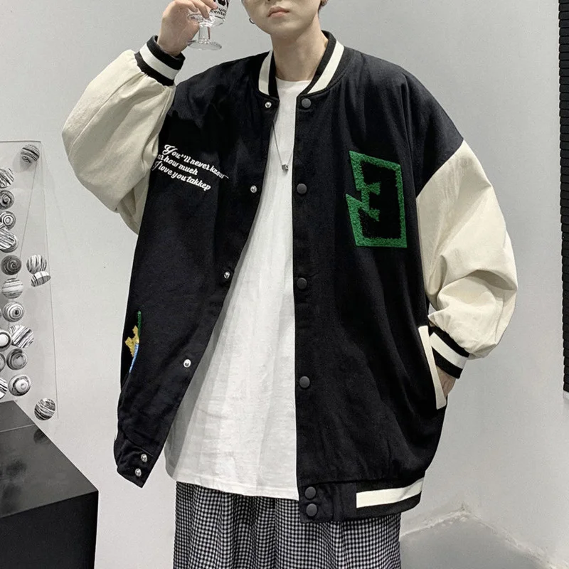 

Privathinker Large Size Mens Baseball Jackets Embroidery Fashion Brand Harajuku Male Autumn Coats Hip Hop Unisex Outerwear
