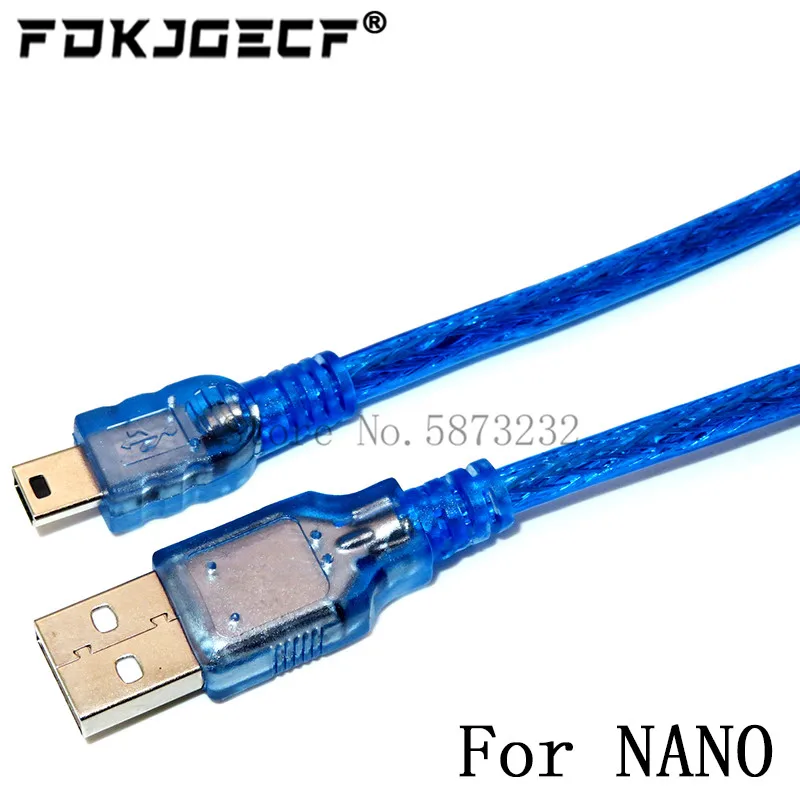 Кабель USB 30 см для Uno r3/Nano/MEGA 2560/Leonardo/Pro micro/DUE Blue высокое качество тип USB/Mini USB/Micro 0 3 м
