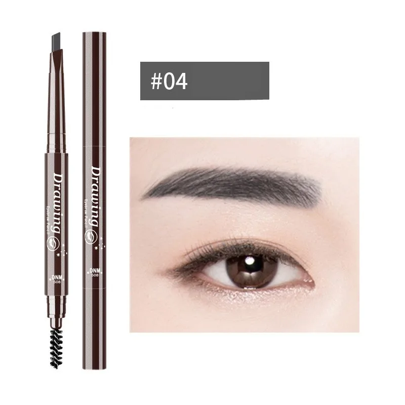 Автоматический карандаш для бровей с двойными насадками натуральный макияж
