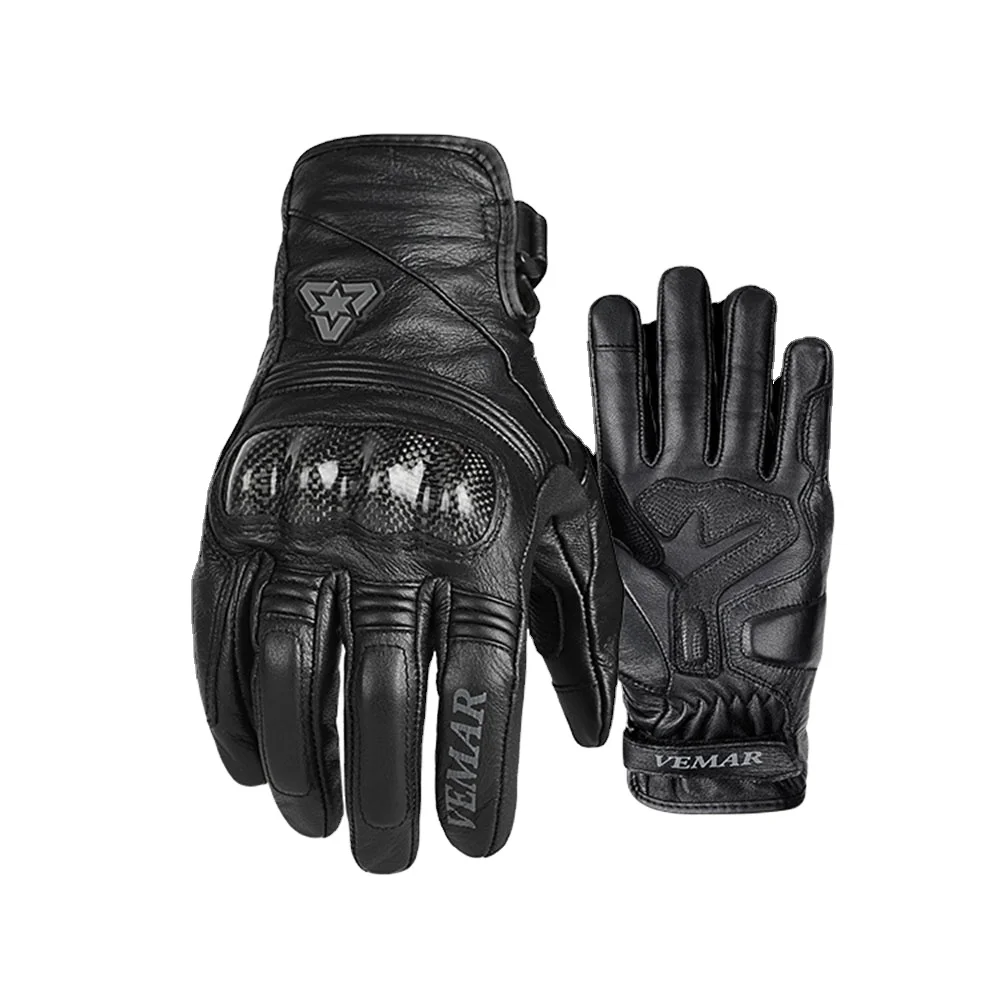 

Vemar Gloves Motorcycle Touch Screen Guantes Motorbike Accessories Moto Glove Motorcyclist Protective Black Luvas For Men
