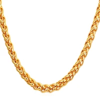 collare chain for men stainless steel goldblack color necklace men twisted link chain wholesale men jewelry n251