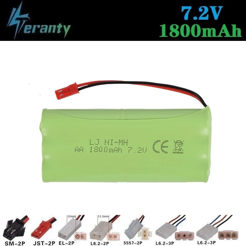 (Tamiya JST Plug) 7 2 В 1800 мАч NiMH аккумулятор для радиоуправляемых игрушек автомобилей