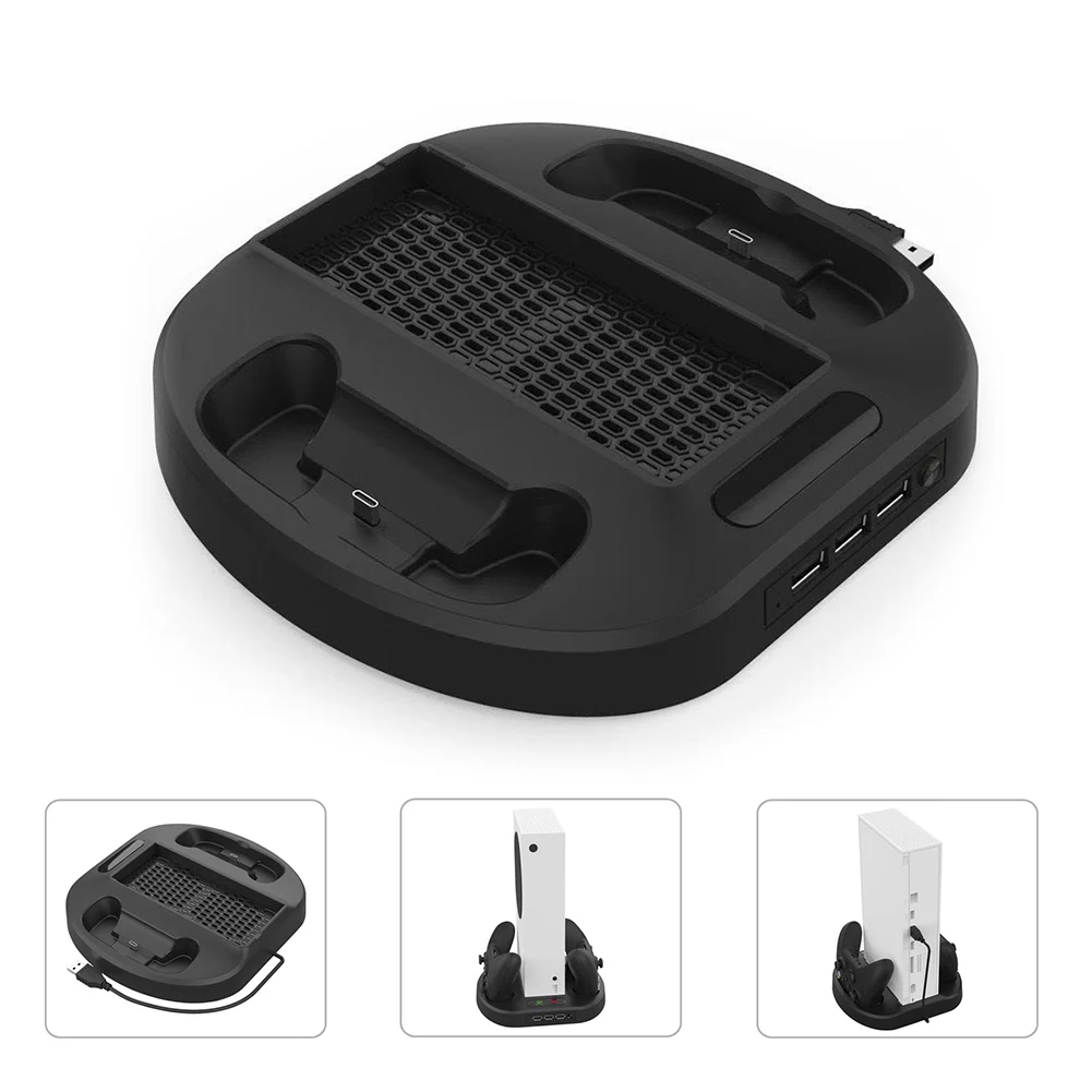 

Cooler Stand for Xbox Series S Controller Dual Charging Station with 2 Cooling Fan, 3 USB Interface