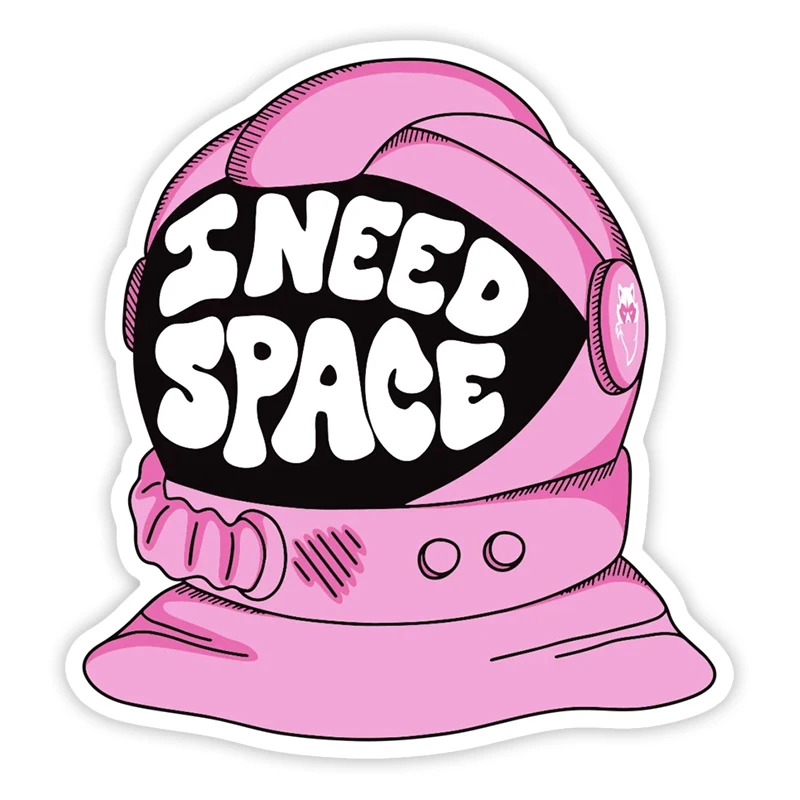 

S50849# 13CM/17CM Personality PVC Decal For I NEED SPACE Waterproof Car Sticker on Motorcycle Laptop Decorative