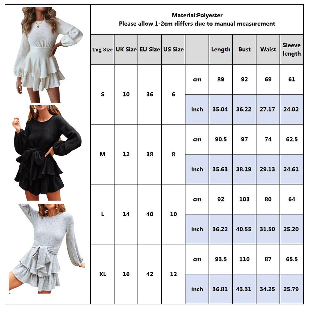 Женское трикотажное мини платье Осеннее однотонное трапециевидной формы с