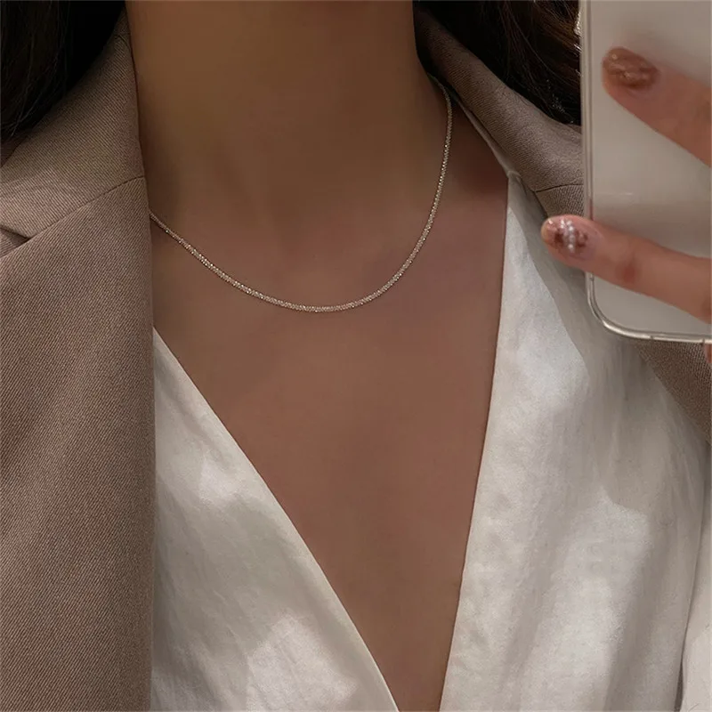 Блестящее ожерелье для женщин небольшой дизайн Звездное Ожерелье