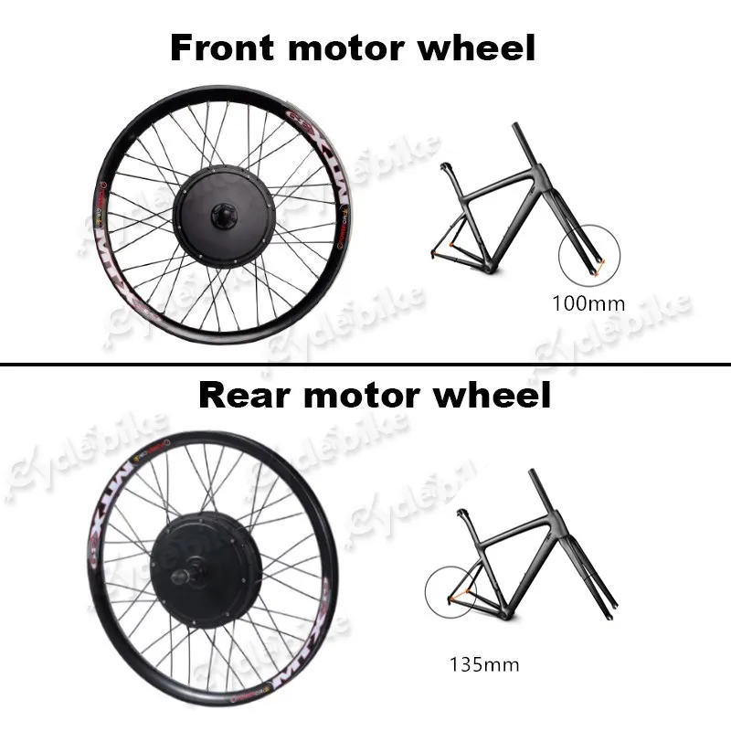 Kaufen Vorne Oder Hinten Motor Rad 50 Km/h 48v 1000w Elektrische Fahrrad Kit Für 20