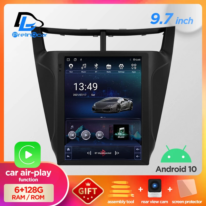 

Car Android 10 Radio Player For Chevrolet Sail 2015-2018 Multimedia Video GPS Navigation For Tesla Style Vertical Screen 6G+128G