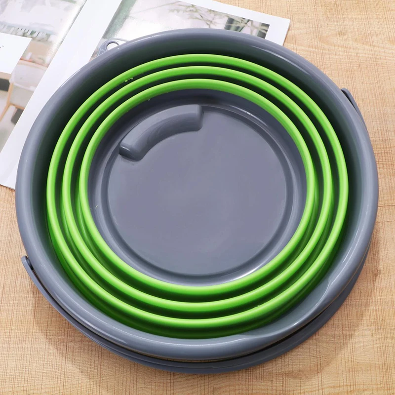 Силиконовое ведро для рыбалки складное мытья автомобиля принадлежностей