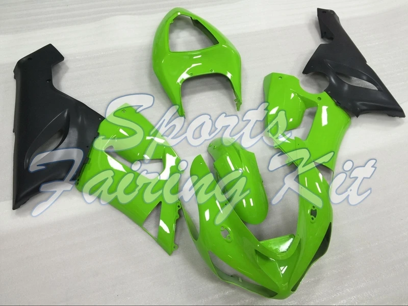 Обтекатель для Kawasaki ZX6r 2005 2006 зеленый черный обтекатель мотоцикла 636 05 Кузов