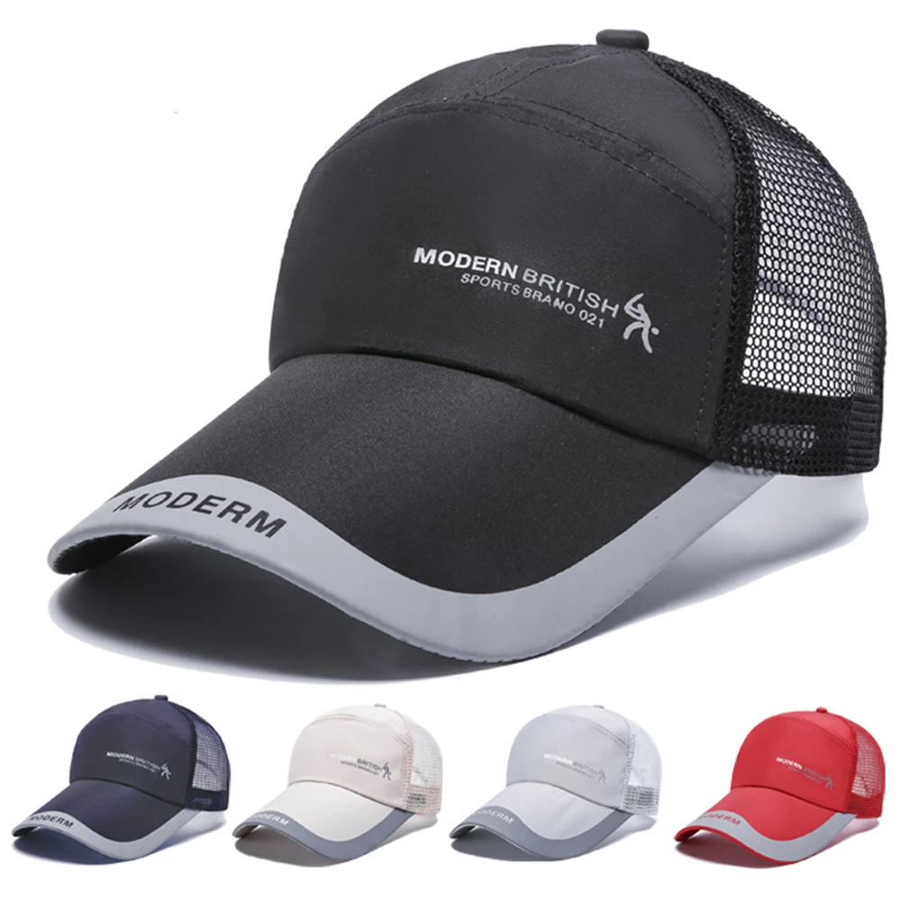 

Unisex Mesh Baseball Cap Lengthened brim Adjustable Casual Snapback Hats For Women Men Hip Hop Trucker Cap Golf Fishing Sun Hat