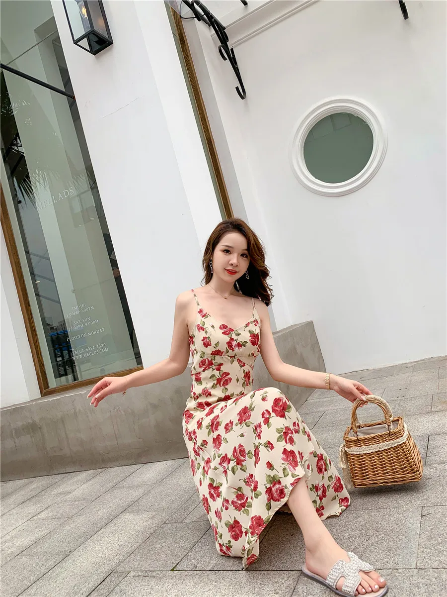 

Will spring and summer floral dress restoring ancient ways of literature and art show thin French women accept waist skirt over-