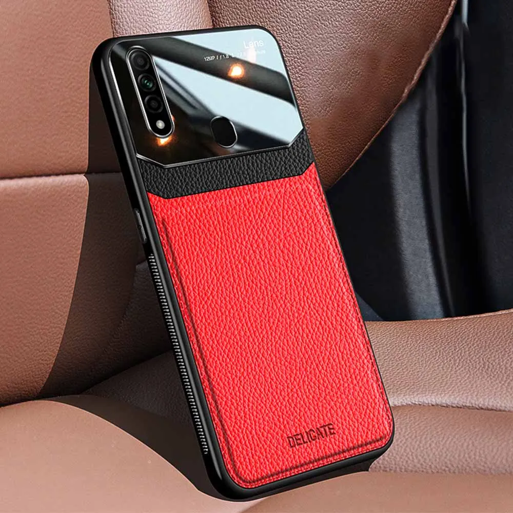 

Hybrid Case For OPPO A8 A15 A9 A53 2020 Cover Exquisite Protector For OPPO A52 A72 A91 A92S Case PU Leather & Acrylic Fundas