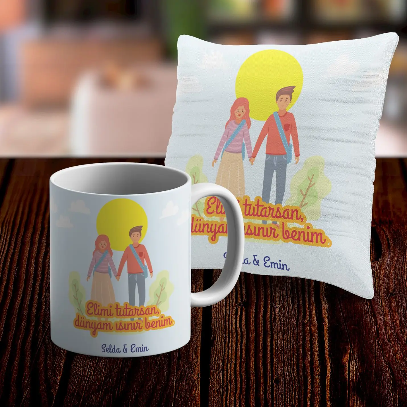 

Personalized Mug and Pillow Case Set-5