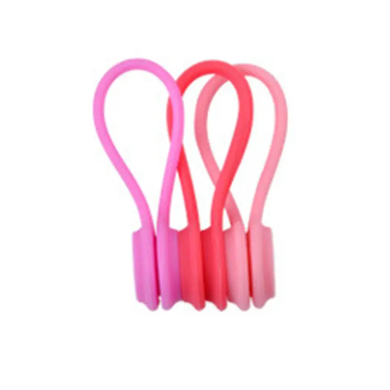3pcs 02 3 шт. Красочный Магнитный шнур намотки наушники Дата кабель USB шнур зажимы органайзера Кабельный Держатель для галстуков Органайзер - Цвет: 3pcs 02