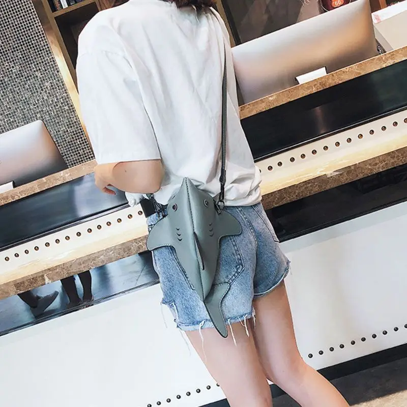 

New 3D Animal Design Shark Crossbody Bags Clutch Purses Shoulder Messenger Bag