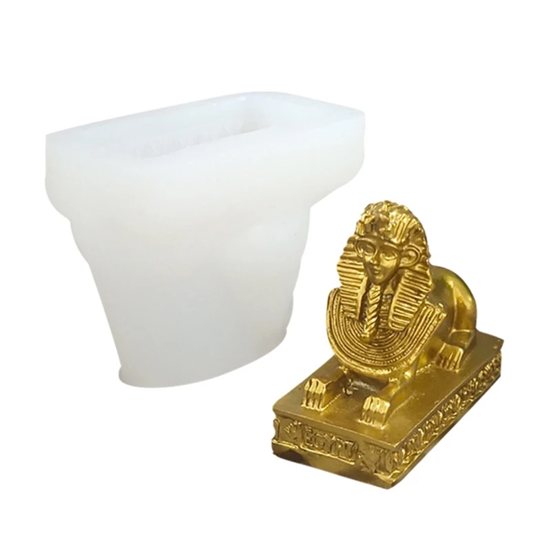 

Handmade Egyptian Sphinx Resin Mold DIY 3D Great Sphinx Face Epoxy Resin Casting Silicone Mold Resin Wax Craft Tools