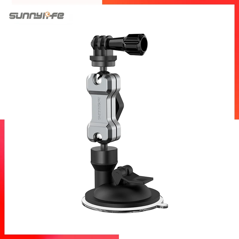 

Sunnylife Metal Car Sucker Mount Angles Adjustable Suction Cup Bracket for DJI Pocket 2/ GoPro 10 9/Insta360 One R/Fimi Palm