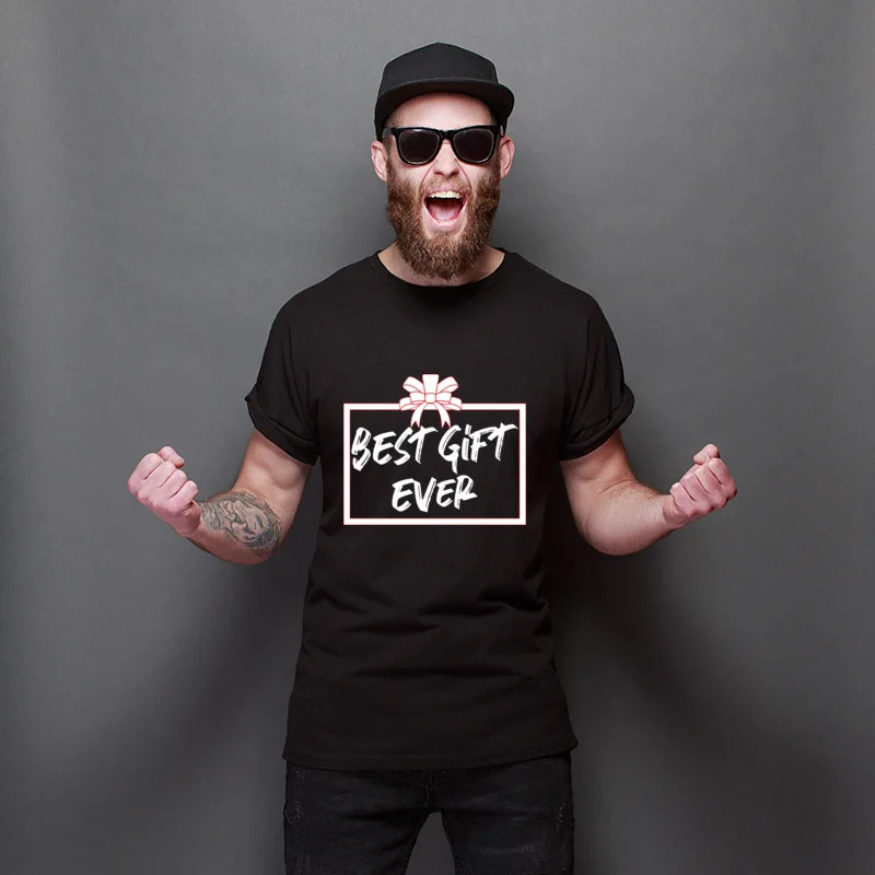 

New Arrival Best Gift Ever Personalized Newest T-Shirt Men's Fitted Tees Cotton Custom Tops Tees For Students