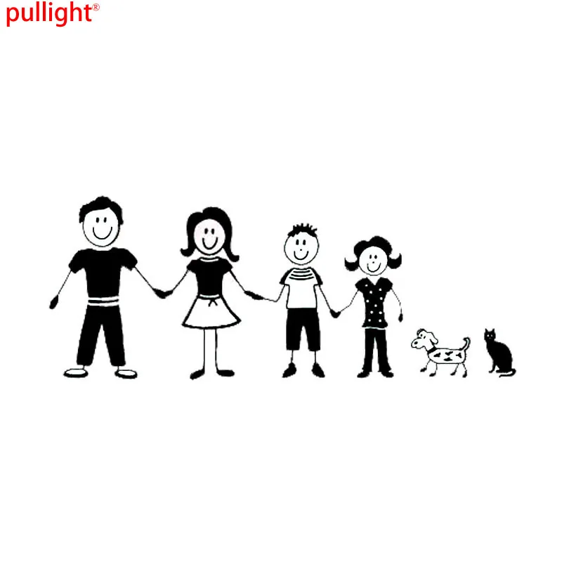 Мультфильм фигурку наклейки на семейный автомобиль водонепроницаемый виниловые