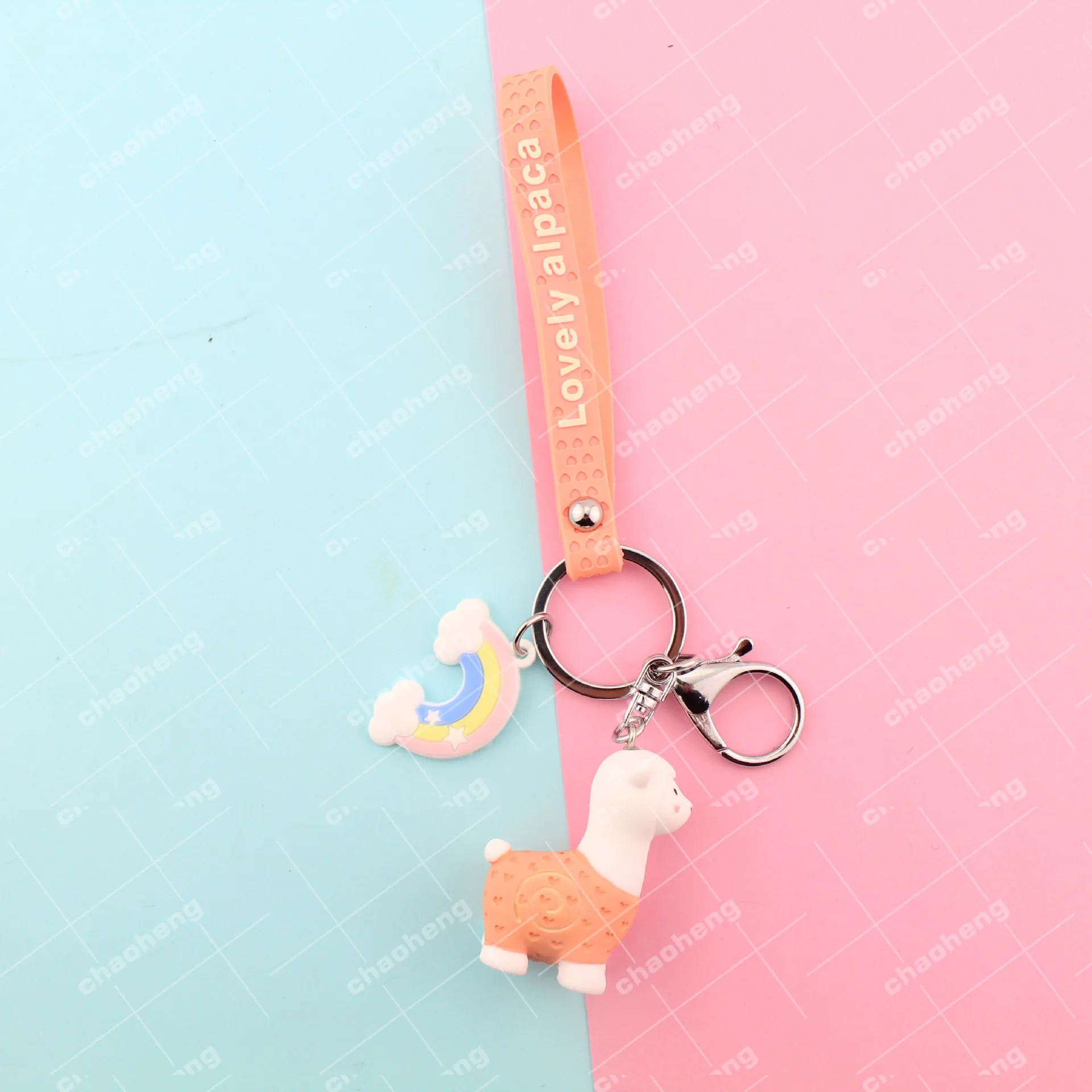 2020 Творческий Радуга альпака брелки для ключей личности в виде героев