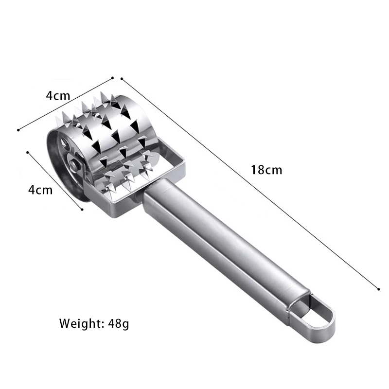 

Stainless Steel Meat Tenderizer Meat Chopper Roller Meat Hammer For Steak Knock-Sided Steak Pork Pounders Cooking Kitchen Tools