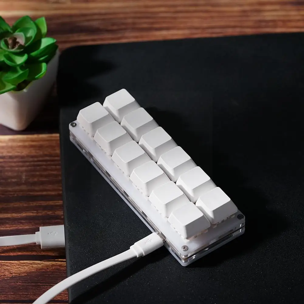 

Portable 12 Keys Keypad DIY Shortcut Keyboard Function Gaming Keyboard Keyboard Programmable LED With Mechanical Light Keyb E0X3
