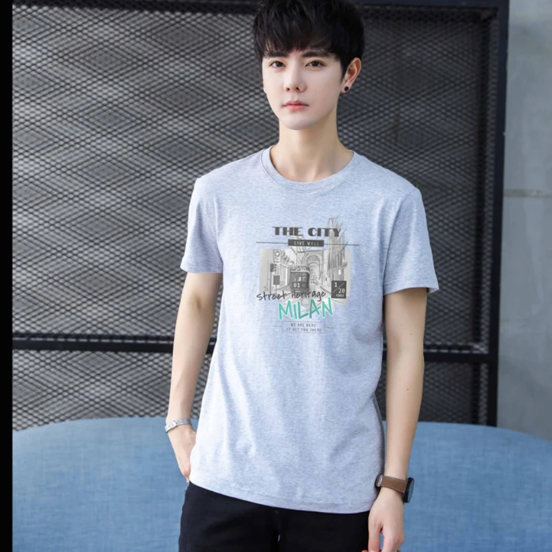 Мужская футболка David Michelangelo летняя с коротким рукавом и забавным принтом