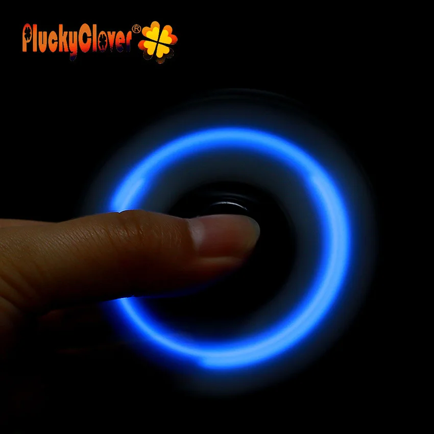 1 шт. Черный ABS Tri-spinner керамический центральный подшипник светодиодный Спиннер светящаяся игрушка-Лидер продаж, спинер, антистресс, EDC Figet Spiner