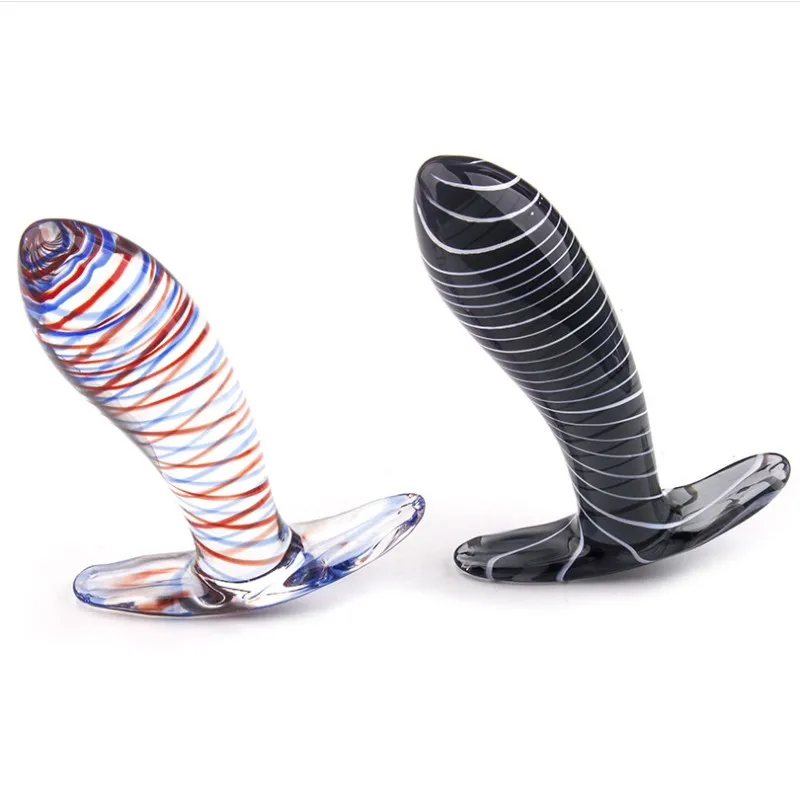 Стеклянная Анальная пробка со стразами фаллоимитатор мастурбатор для мужчин