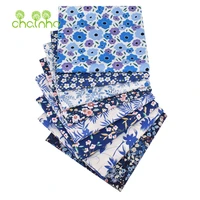 printed plain cotton fabricblue floral seriespoplin material for diy sewing quilting baby childrens shirtskirtdresses