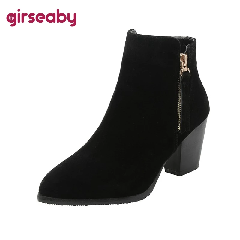 

Женские ботильоны на молнии, с острым носком, размеры 32-54