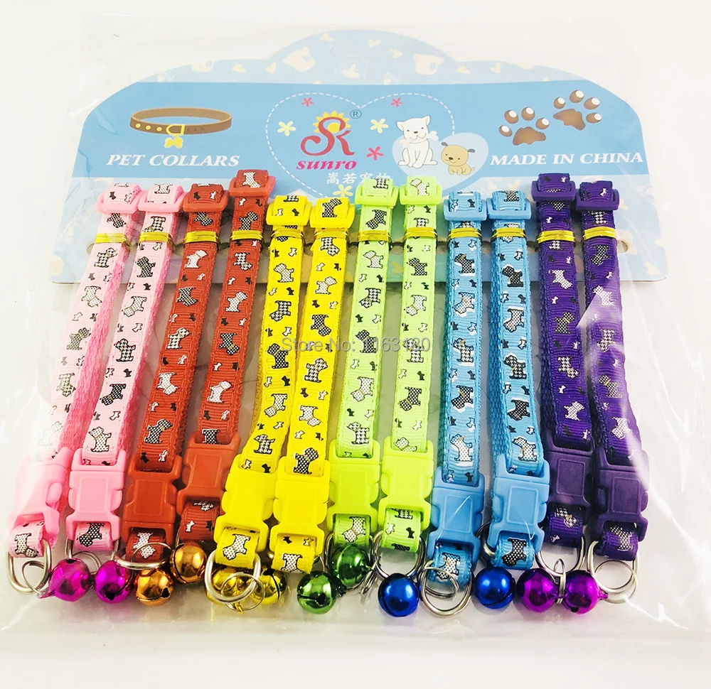 144 шт./лот Регулируемый милый ошейник для собак и кошек галстук-бабочка домашних