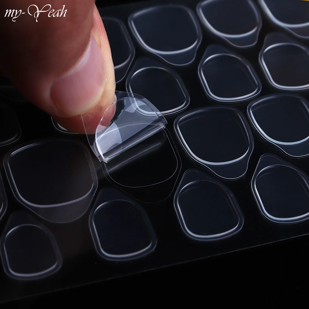 1/5 листов для дизайна ногтей прозрачные накладные ногти клейкая лента гибкий