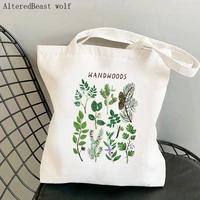 women shopper bag christmas herbology kawaii bag harajuku shopping canvas shopper bag girl handbag tote shoulder lady bag