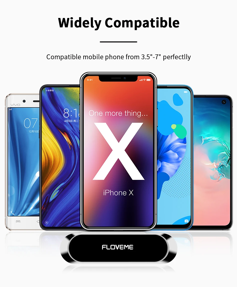 FLOVEME магнитный автомобильный держатель для телефона в автомобиле, крепкая магнитная полоса, держатель для телефона для iPhone 11 Pro samsung, универсальный держатель