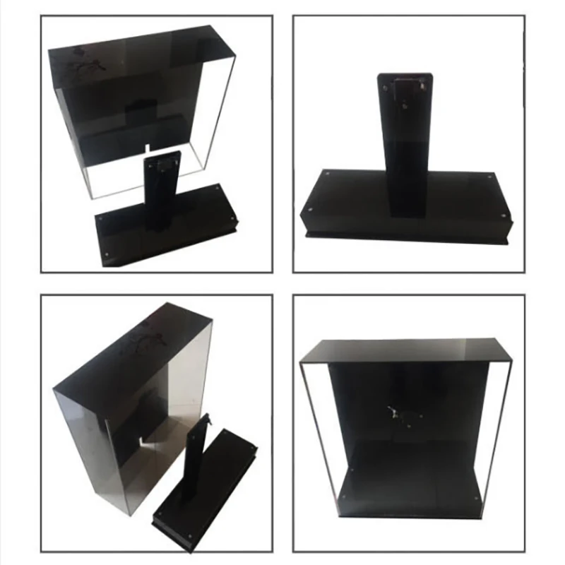 3D голографическая проекционная рекламная машина светодиодный электровентилятор голый глаз передний прилавок 42 см квадратное основание акриловая защитная крышка на.