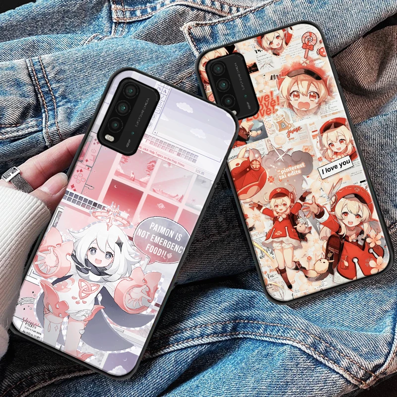 

Genshin Impact Anime Silicone Case Coque For Xiaomi Redmi 9 9i 9AT 9T 9A 9C Note 9 9T 9S 9 Pro Max Soft Phone Shell Cover